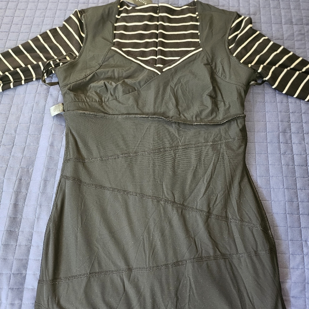 NWT White House Black Market Striped Ruched Slimming Sheath Dress Size 10 - Picture 10 of 11